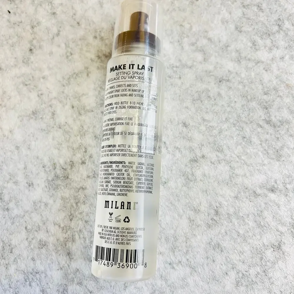 MILANI Make It Last Original Natural Finish Setting Spray  16 Hr Wear 6 Fl Oz US